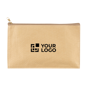 Large branded pencil case made of kraft paper for giveaways