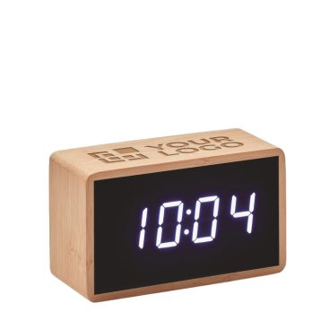 Alarm clock, bamboo housing and LED display