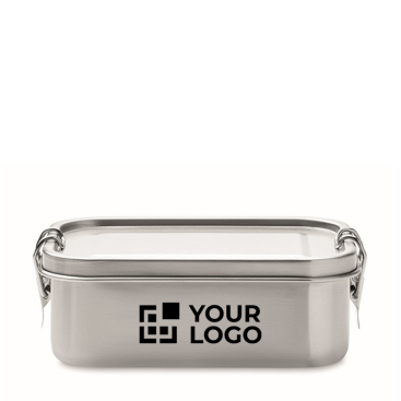Leak-proof stainless steel lunch box, locking clasps, 750 ml