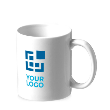 Custom white ceramic mug for events, 330 ml
