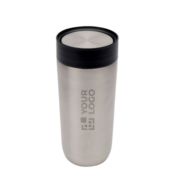 Stainless steel thermal tumbler with push-button opening, 350 ml