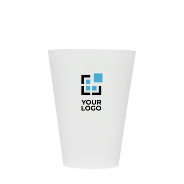 Translucent reusable plastic tumbler with matte finish, 300 ml