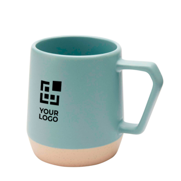 Ceramic mug with matte finish and unglazed base, 300 ml