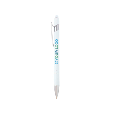 Recycled aluminium pen with silver finish, black ink