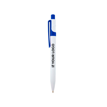 Sophisticated two-tone recycled plastic pen, blue ink