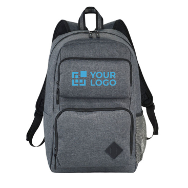 Corporate backpack for laptop made of 600D polyester, 15.6
