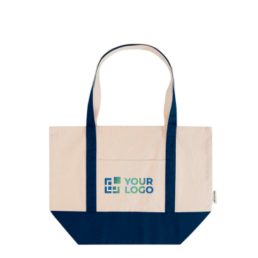 Multi-purpose recycled cotton bag with double handles, 320 g/m2