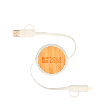 Retractable 5-in-1 fast charging cable with data sync