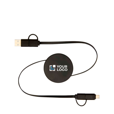 Recycled plastic fast charging and data sync cable, 5-in-1