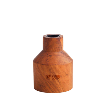Handcrafted teak wood candle holder