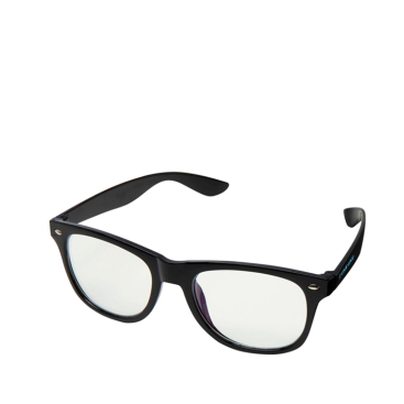 Recycled plastic glasses with acrylic glass lenses