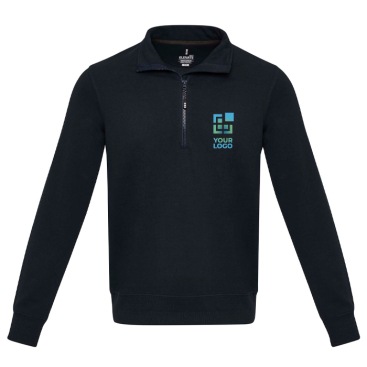 Unisex recycled sweatshirt, short zip, 280 g/m2, Elevate NXT 