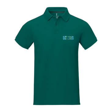Men's short-sleeve cotton piqué polo, 200 g/m2, Elevate Life 