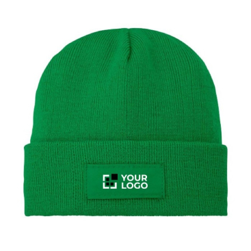 Cosy promotional hat with patch for printing