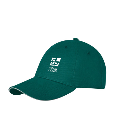Branded 6-panel cotton cap, 260 g/m² with buckle