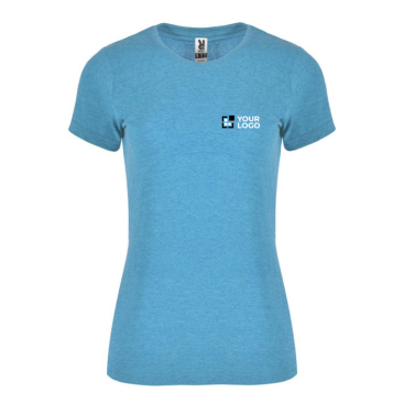 Women's heathered cotton and polyester t-shirt 150 g/m², Roly 