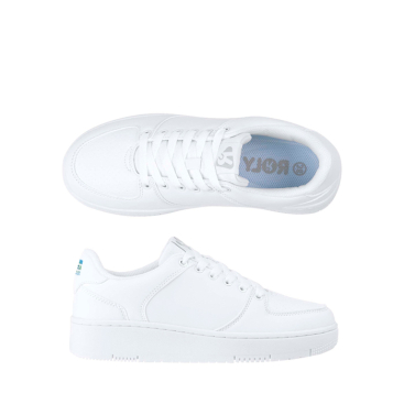 Unisex white casual trainers with rubber sole, Roly 