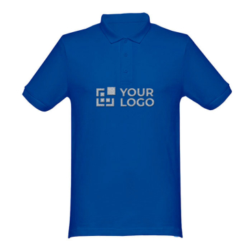 Branded cotton polo shirt in many colours, 240 g/m2, THC Monaco