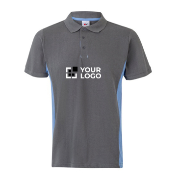 Two-tone piqué short-sleeve work polo – 180 g/m2 