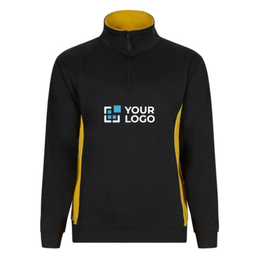Two-tone fleece work jumper, cotton and polyester, 260 g/m2, 