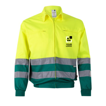 Two-tone unisex work jacket, polyester and cotton, 210 g/m2, 