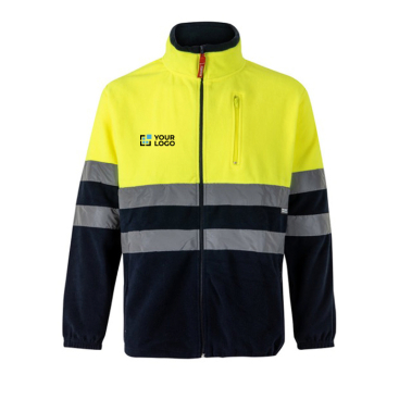 Two-tone polyester fleece work jacket – 280 g/m2 