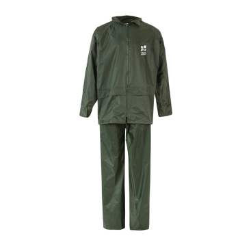Two-piece work rain suit, PU-coated polyester, 225 g/m2, 