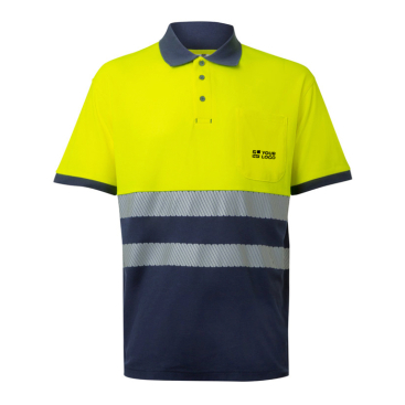 Two-tone piqué short-sleeve work polo – 150 g/m2 