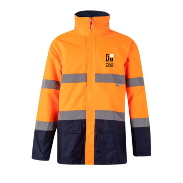 Two-tone polyester work parka with coating – 190 g/m2 