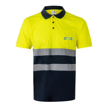 Polyester bird's eye short-sleeve work polo, 140 g/m2 