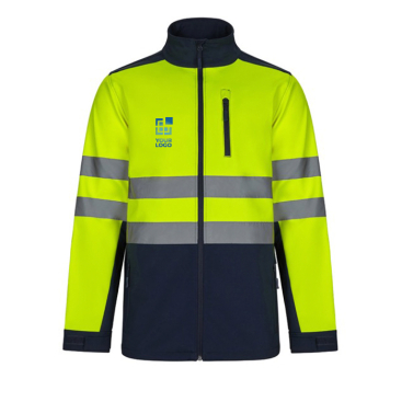 Extra-large polyester-elastane fleece softshell jacket, 280 g/m2 