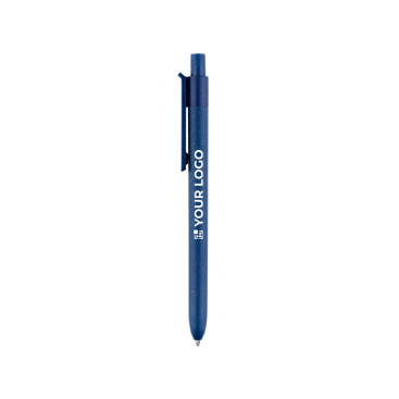 Ballpoint pen made from milk carton boxes, blue ink