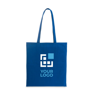Branded coloured cotton bag 140 g/m²