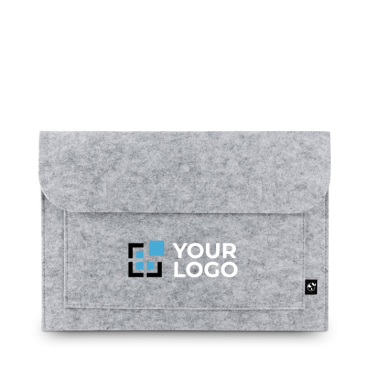 Recycled felt sleeve with compartment for 14