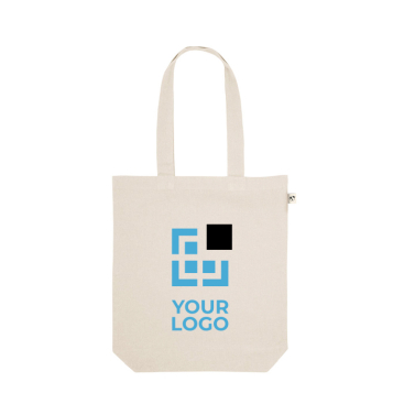 Recycled cotton-polyester bag with long handles, 280 g/m2