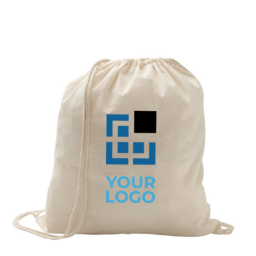 Cotton drawstring backpack for giveaways, 100 g/m²