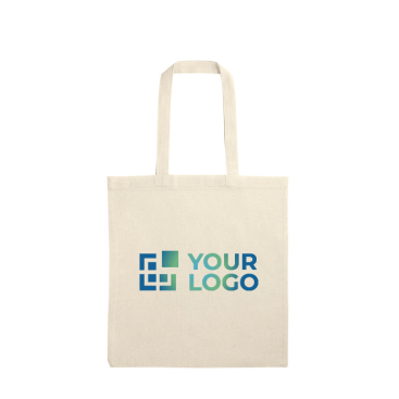 Versatile natural cotton-polyester bag with handles, 140 g/m2