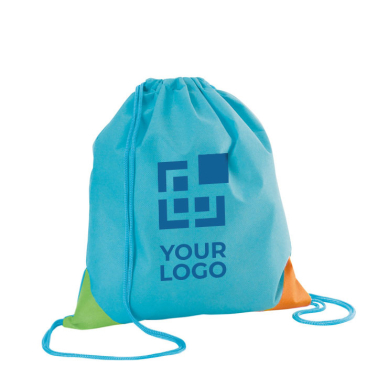 Colourful gym bag for children, non-woven, 80g/m²