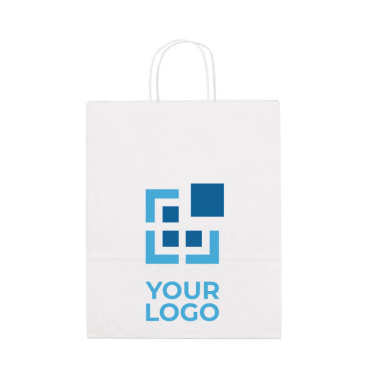 Printed paper carrier bag from kraft paper, 100 g/m2, Retail Large