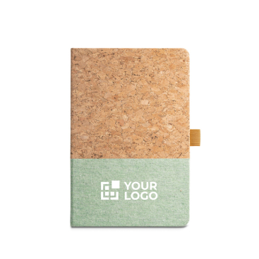 Sustainable lined A5 notebook with cork