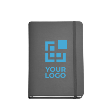 Branded notebook with hardcover, imitation leather, A5