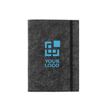 Notepad with recycled felt cover, A5 lined pages