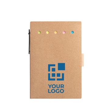 Printed post-it as a notepad with cardboard cover, Bloc Circles