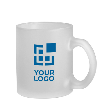 Frosted glass mug with ice effect finish, 340 ml