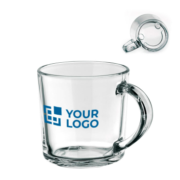 Tea cup with smiley face printed on the base, 230 ml, Cristal