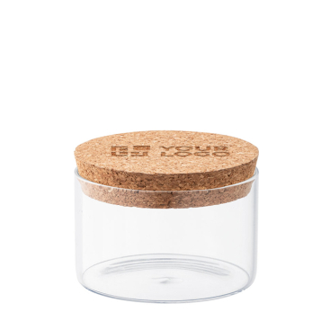 Glass jar with bamboo lid, 380 ml, Crystal Gummies