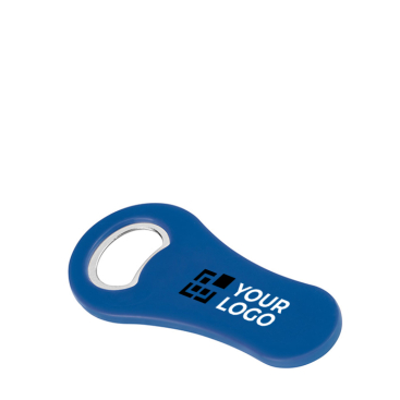 Branded bottle opener with magnet for fridge