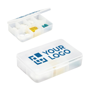 Pillbox with 7 dividers and lid, ideal for pills