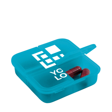 Branded pill box as a customer gift for pharmacies
