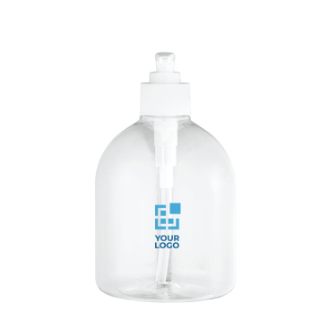 Branded bottle with dispenser, refillable and reusable, 500 ml